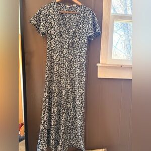 Levi’s Floral Black and White Maxi Dress